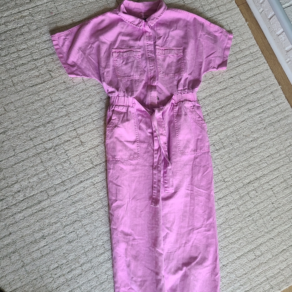 Universal Thread Pink Women  Pink Jumpsuit Size 8 Barbie Pink - Picture 4 of 15
